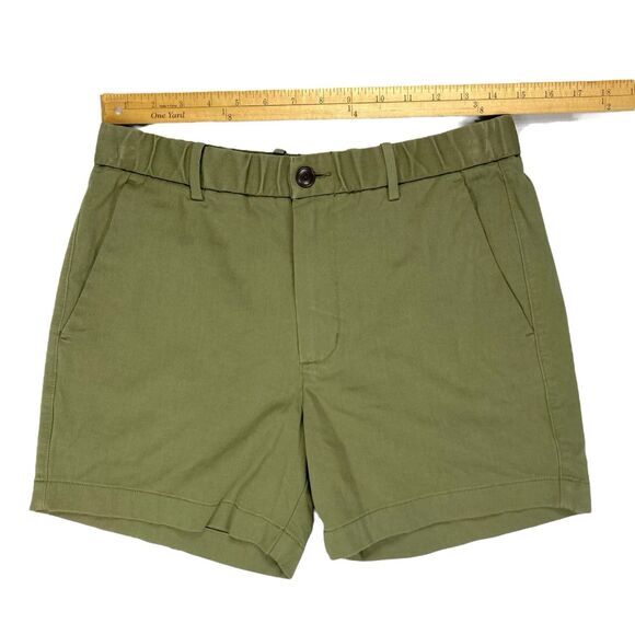 Everlane Uniform Utility Shorts Sz S Olive Green Elastic Waist Stretchy Summer - Picture 6 of 14